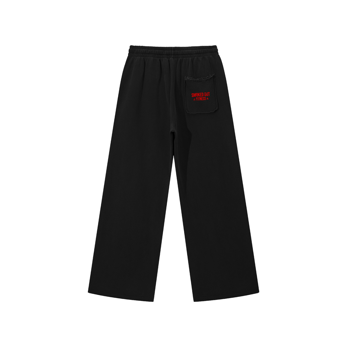 Smoked Out Fitness Snow Washed Raw Edge Sweatpants