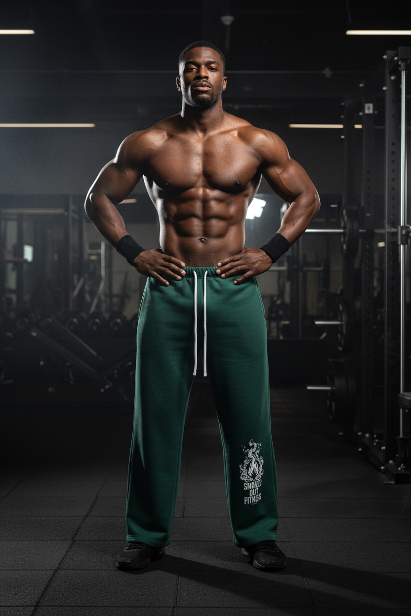 Smoked Out Fitness Unisex Solid Color Fleece Straight Leg Pants