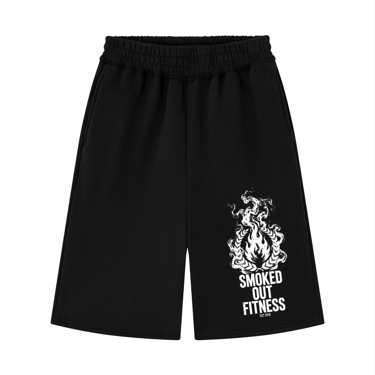 Smoked Out Fitness Unisex Raw Edge Fleece Shorts