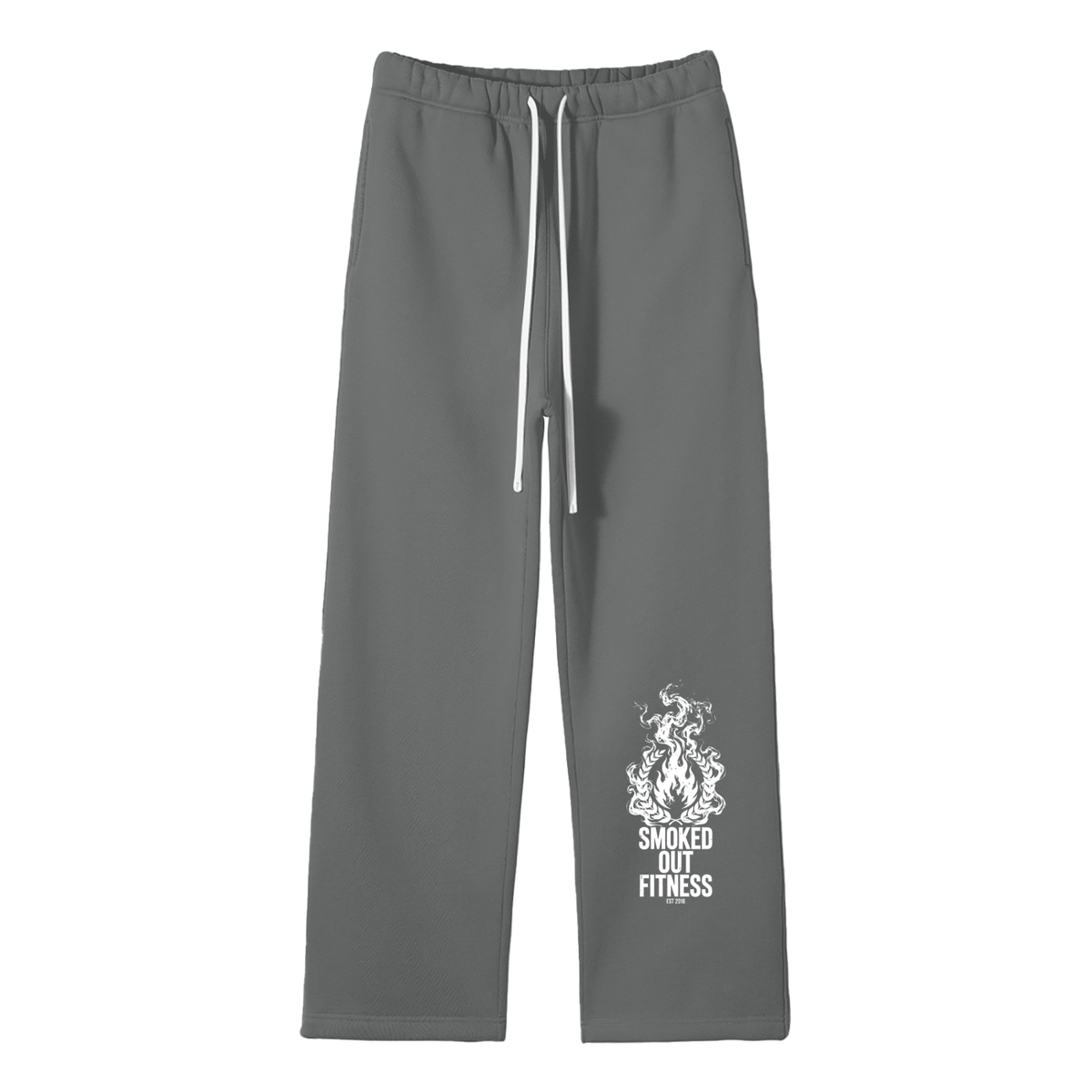 Smoked Out Fitness Unisex Solid Color Fleece Straight Leg Pants