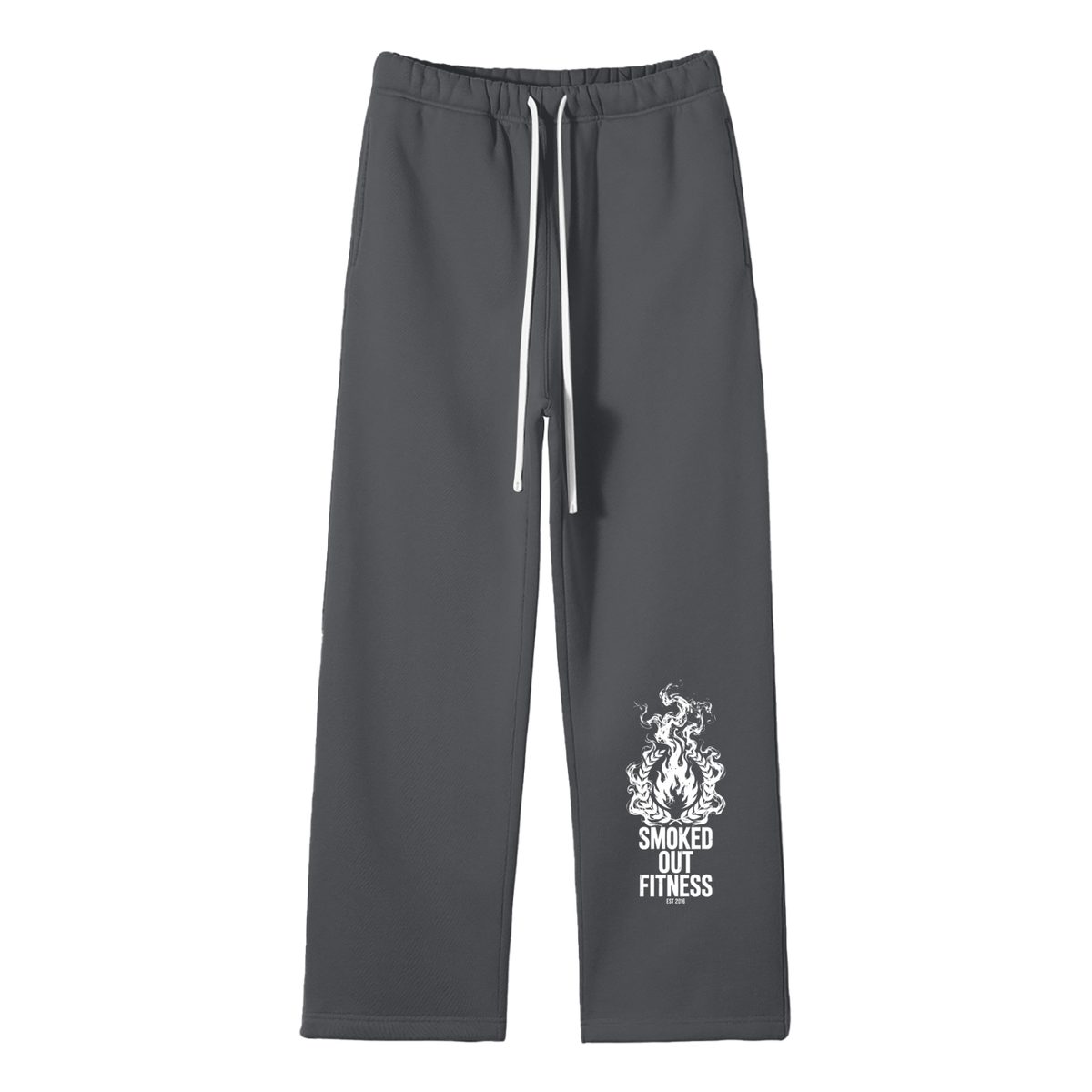 Smoked Out Fitness Unisex Solid Color Fleece Straight Leg Pants