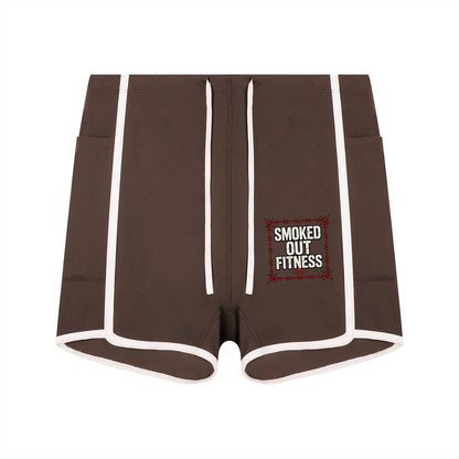 Smoked Out Fitness Women's High Waisted Ringer Yoga Shorts