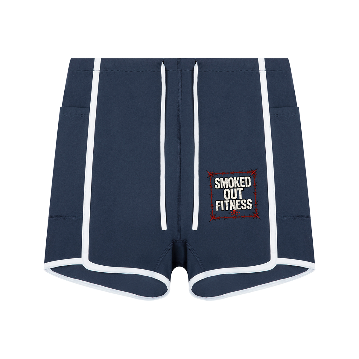 Smoked Out Fitness Women's High Waisted Ringer Yoga Shorts