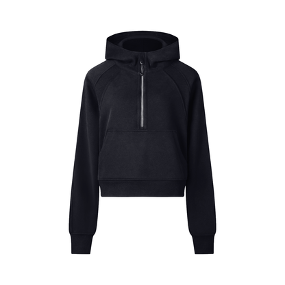 Smoked Out Fitness Cropped Half-Zip Hoodie