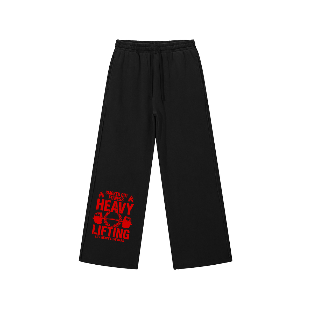 Smoked Out Fitness Snow Washed Raw Edge Sweatpants