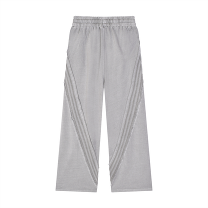 Smoked Out Fitness Snow Washed Tape Raw Edge Sweatpants