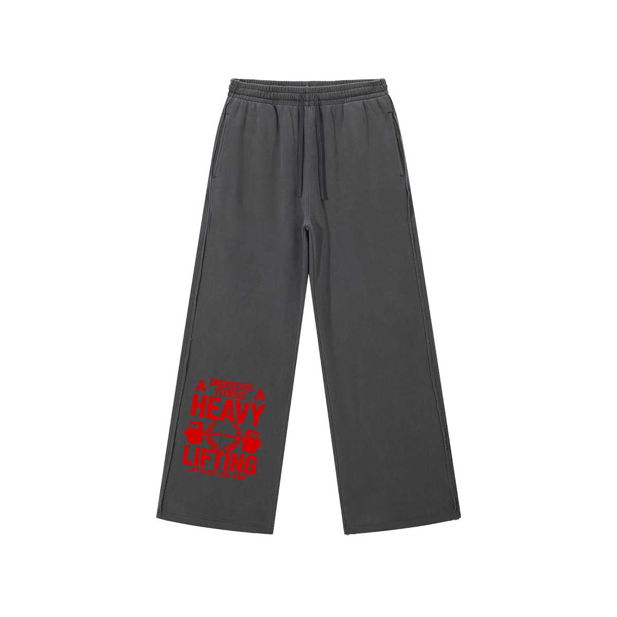 Smoked Out Fitness Snow Washed Raw Edge Sweatpants
