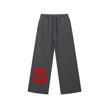 Smoked Out Fitness Snow Washed Raw Edge Sweatpants
