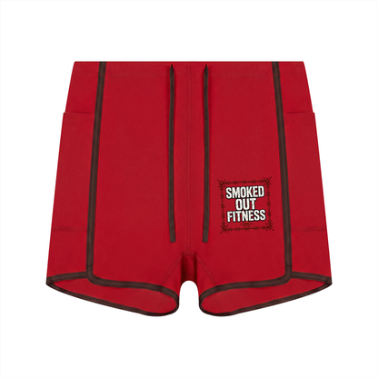 Smoked Out Fitness Women's High Waisted Ringer Yoga Shorts