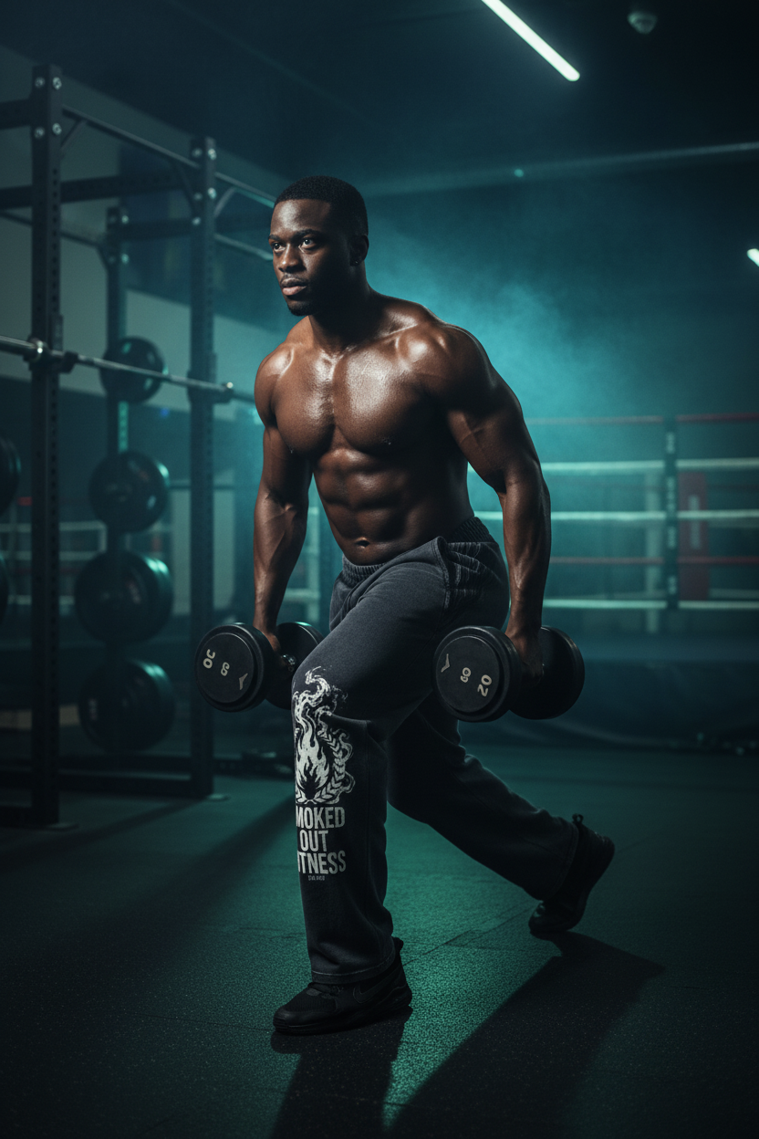 Smoked Out Fitness Snow Washed Tape Raw Edge Sweatpants