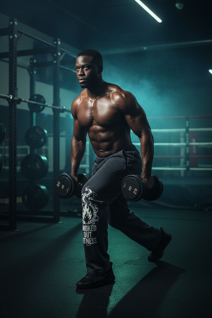 Smoked Out Fitness Snow Washed Tape Raw Edge Sweatpants