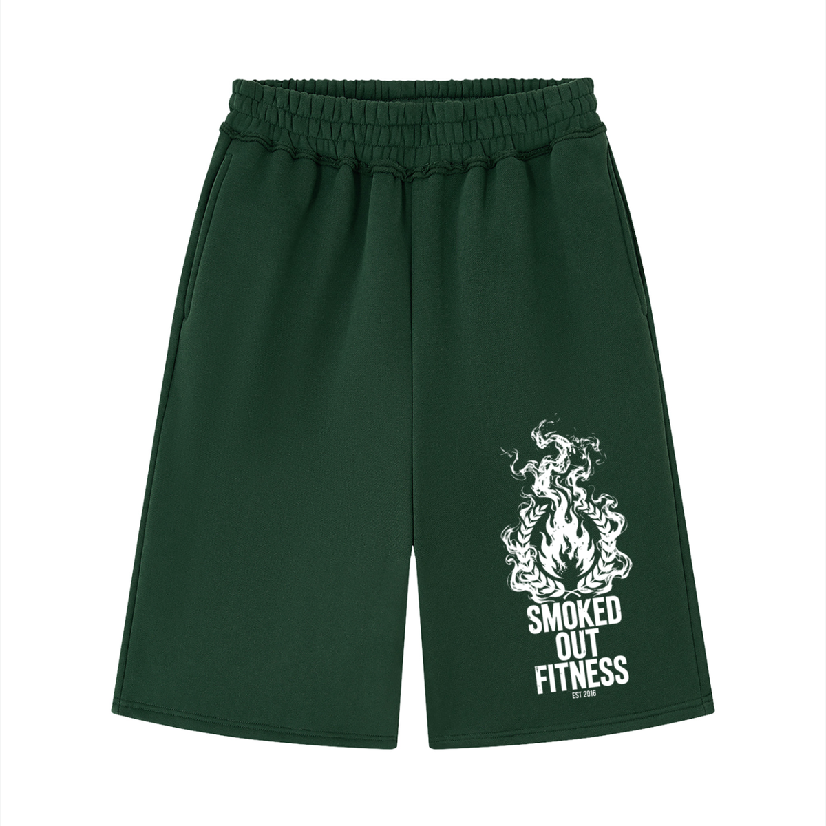 Smoked Out Fitness Unisex Raw Edge Fleece Shorts