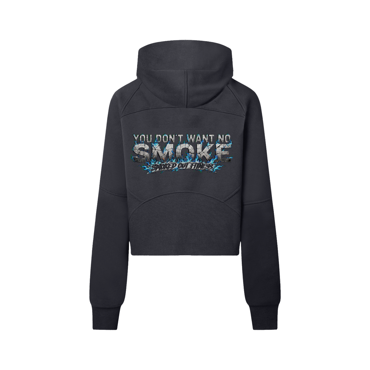 Smoked Out Fitness Cropped Half-Zip Hoodie
