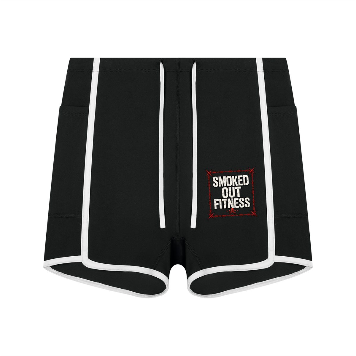 Smoked Out Fitness Women's High Waisted Ringer Yoga Shorts