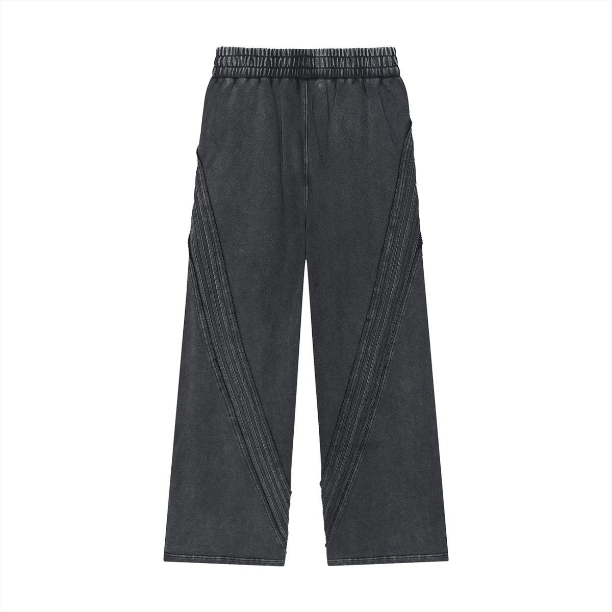 Smoked Out Fitness Snow Washed Tape Raw Edge Sweatpants