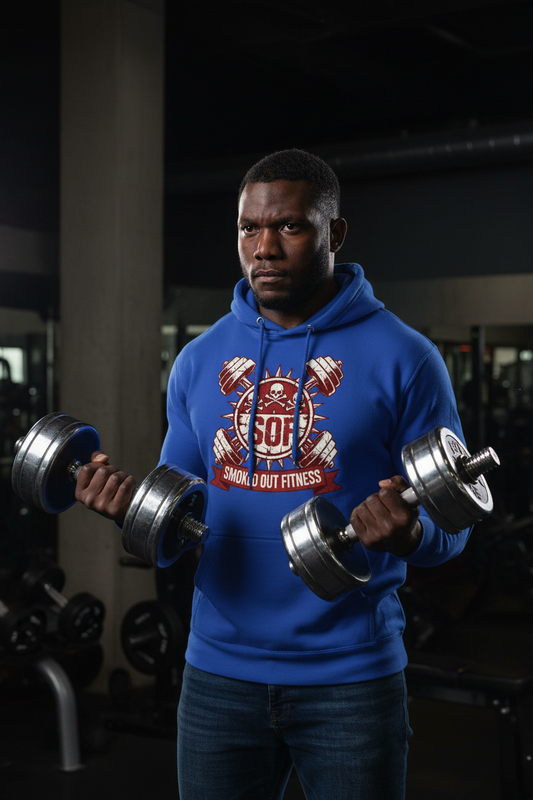 Smoked out Fitness - Crossed Dumbells Unisex Hoodie