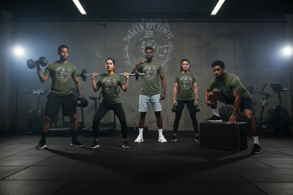 SMOKED OUT FITNESS - Dumbbell Fist T-Shirt