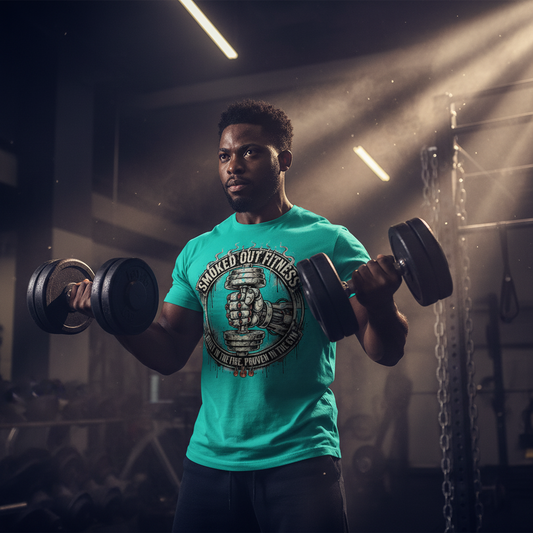 SMOKED OUT FITNESS - Dumbbell Fist T-Shirt